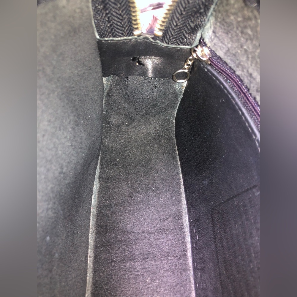 Vintage Coach Black Leather Top of Counter Compartment Bag #9167 with Hangtag - Picture 12 of 15